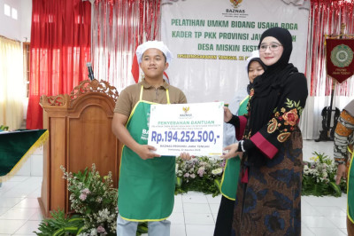 Dorong Kemandirian Ekonomi Desa Miskin Ekstrem, TP PKK dan Baznas Jateng Bekali Kader Ketrampilan Boga